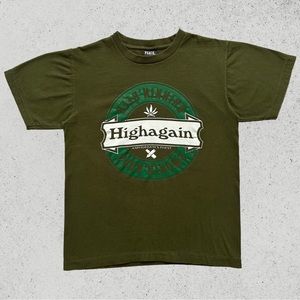 Single Stitch ‘Highagain’ Flip Graphic T-Shirt